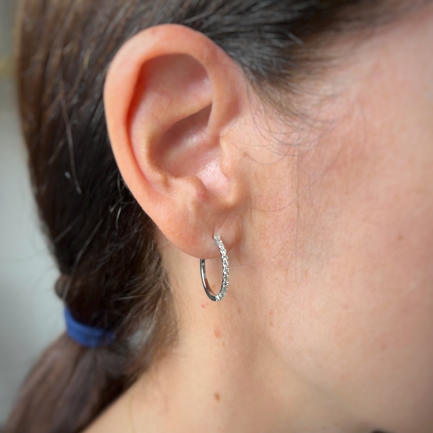 Argollas en oro blanco 14k con diamantes 0.49ctw