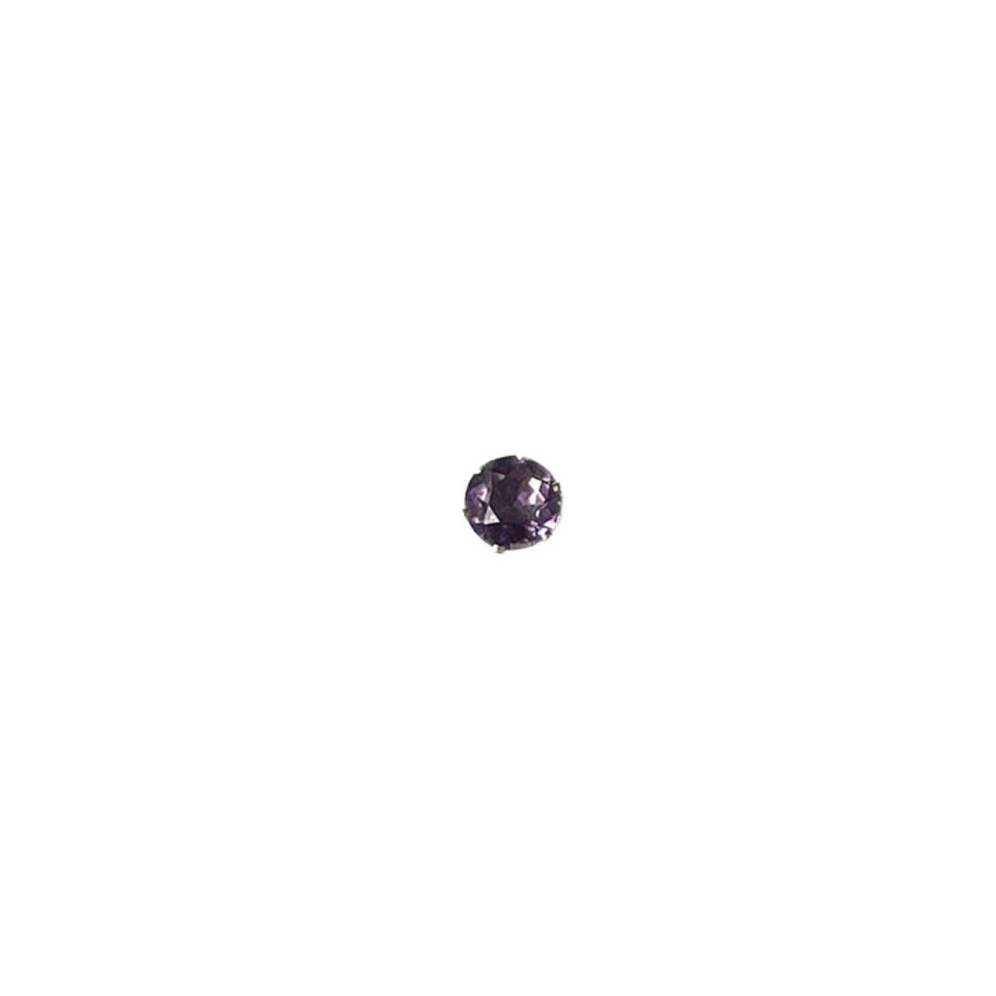 Arete de plata single de amatista.