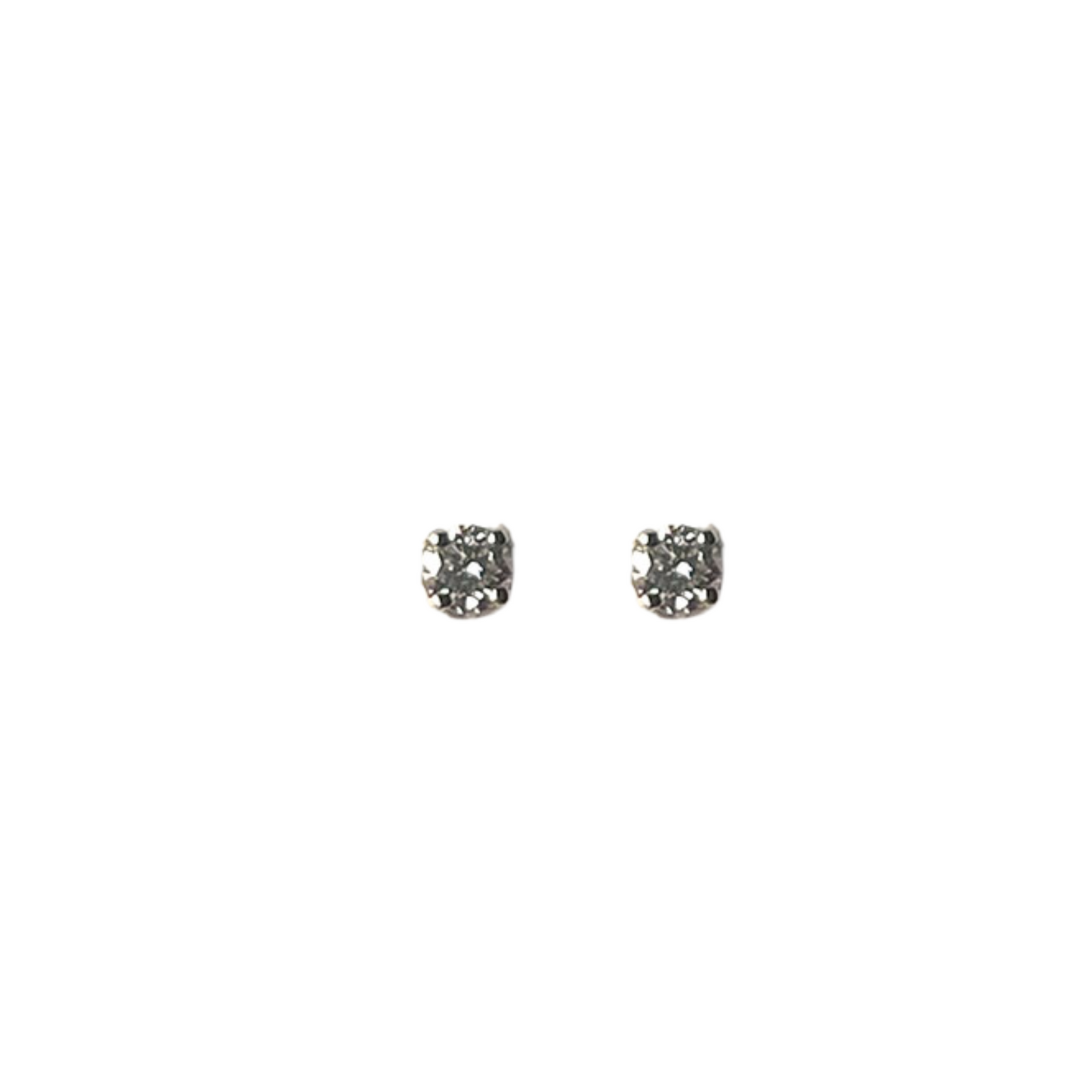 Arete single stud mini de diamante de laboratorio 0.12ct en oro amarillo 14k