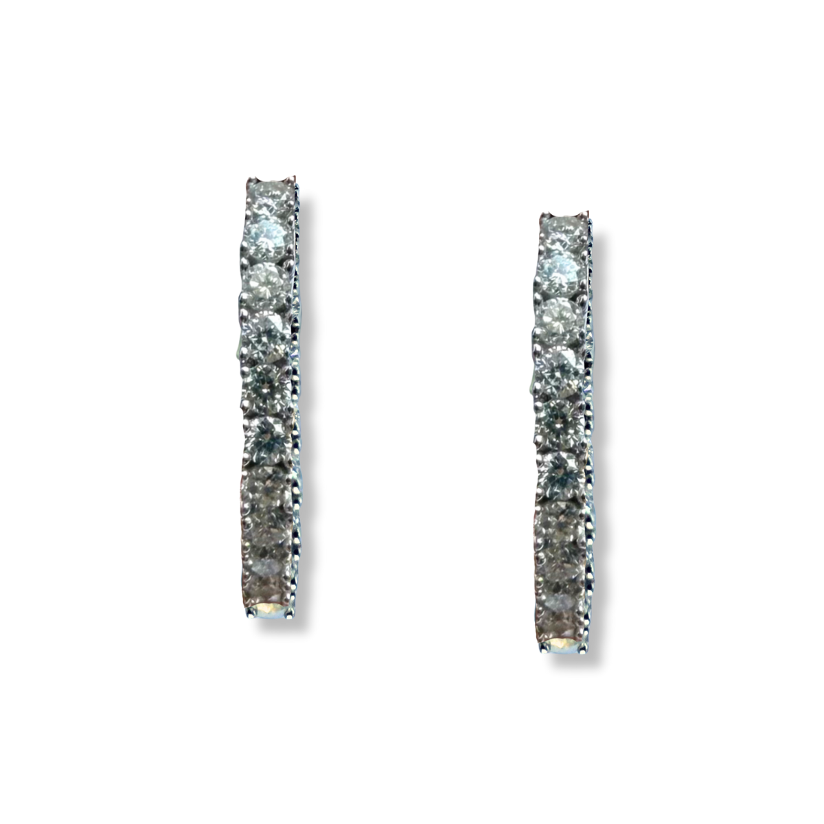 Argollas de plata con diamantes de laboratorio 1.02ctw