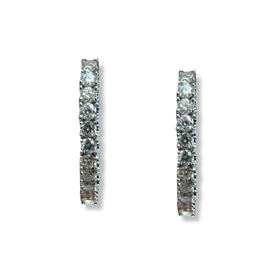 Argollas de plata con diamantes de laboratorio 1.02ctw