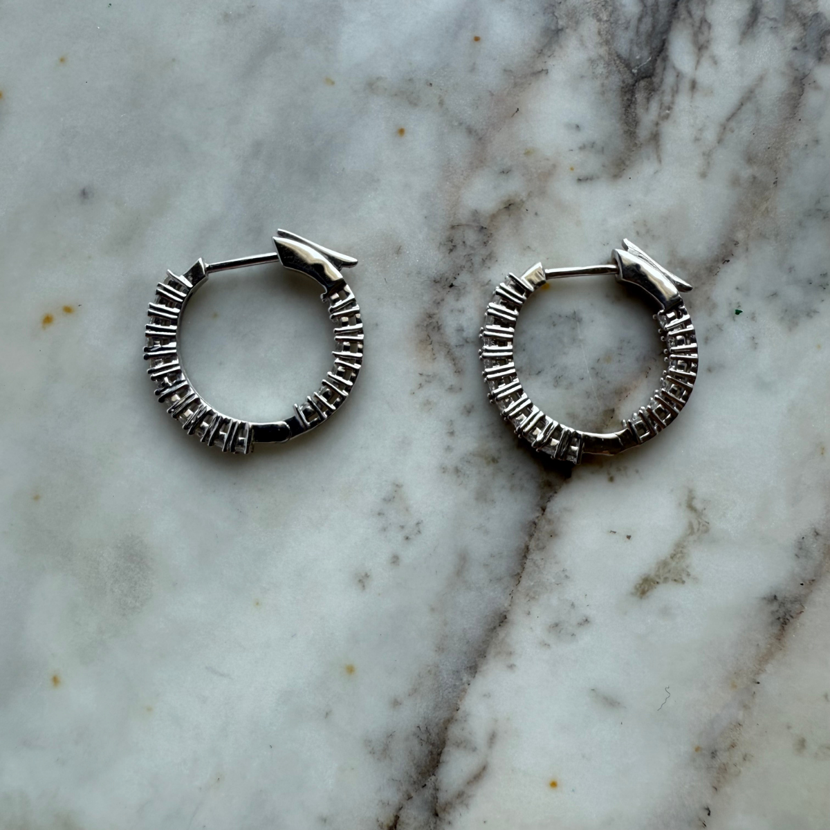 Argollas de plata con diamantes de laboratorio 1.02ctw