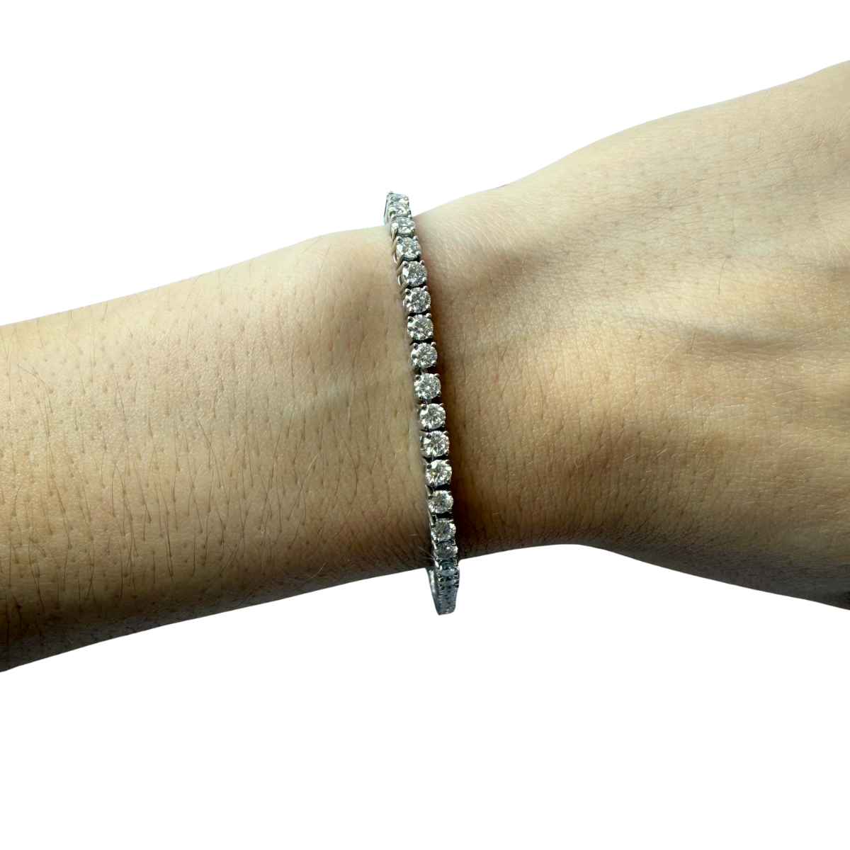 Pulsera tenis de moissanitas 5.5ctw en plata