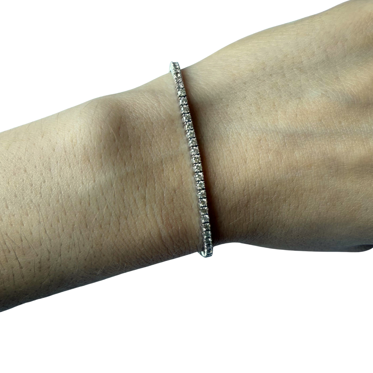 Pulsera tenis de plata con diamantes de laboratorio 5.5ctw