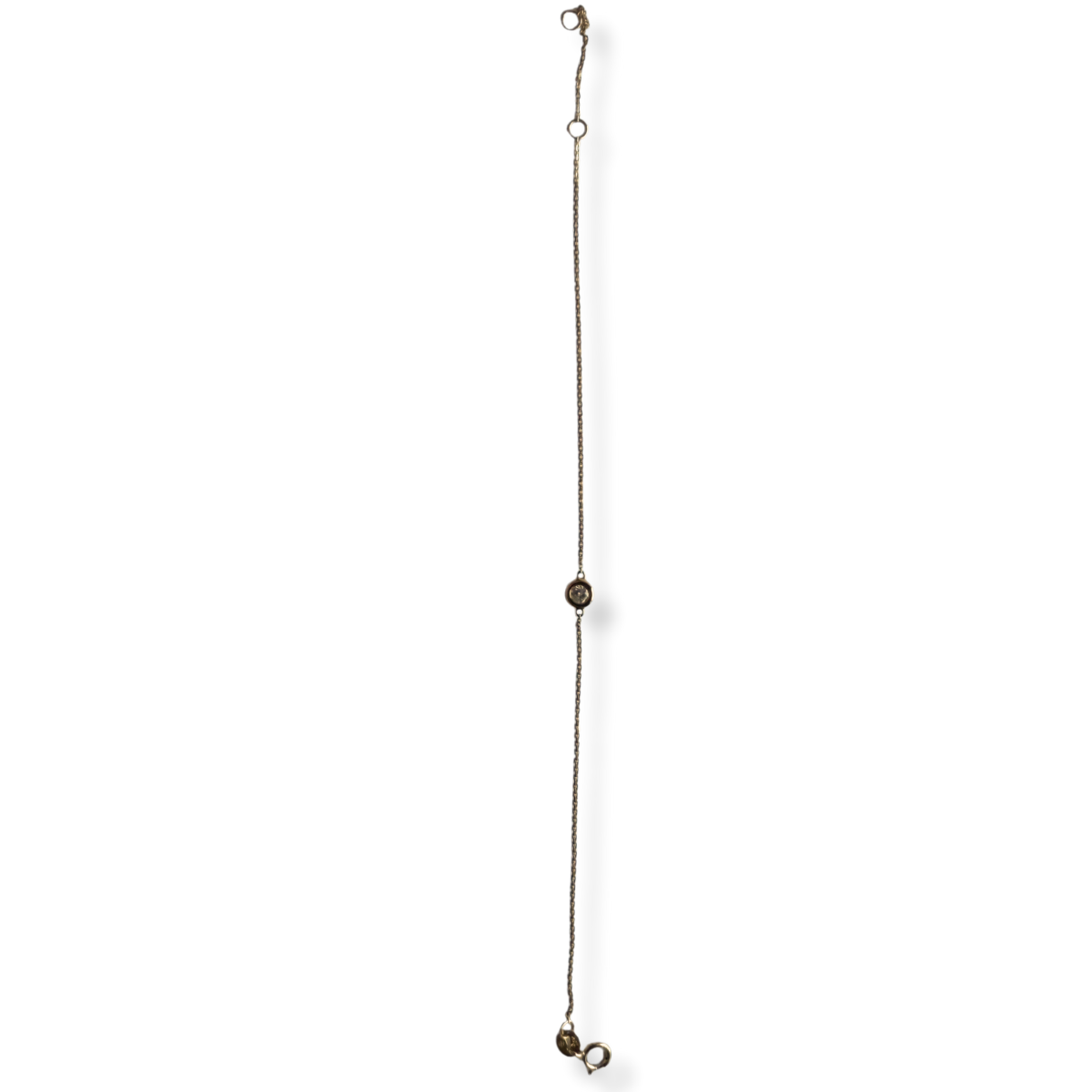 Pulsera en oro amarillo 14K con diamante biselado 0.09ct