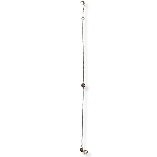 Pulsera en oro amarillo 14K con diamante biselado 0.09ct
