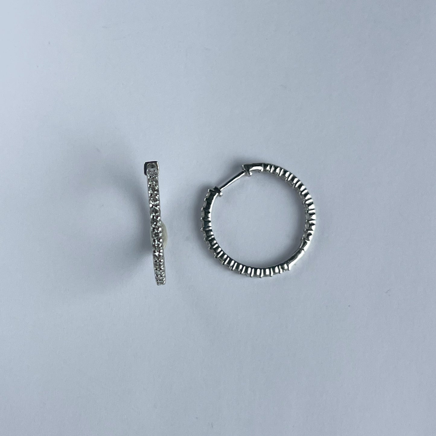 Argollas de plata con diamantes de laboratorio 1ctw