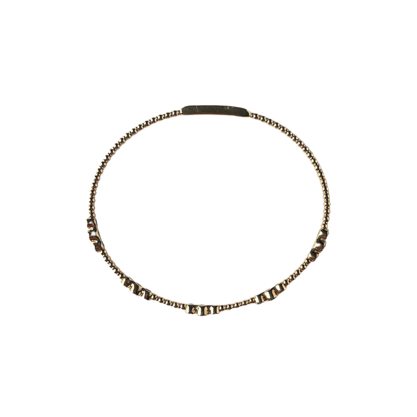 Pulsera flexible de oro amarillo 14k con grupos de esmeraldas 0.25ctw y diamantes 0.3ctw