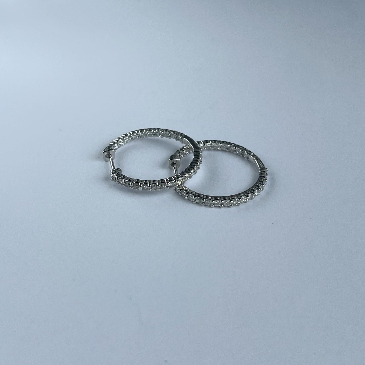 Argollas de plata con diamantes de laboratorio 1ctw