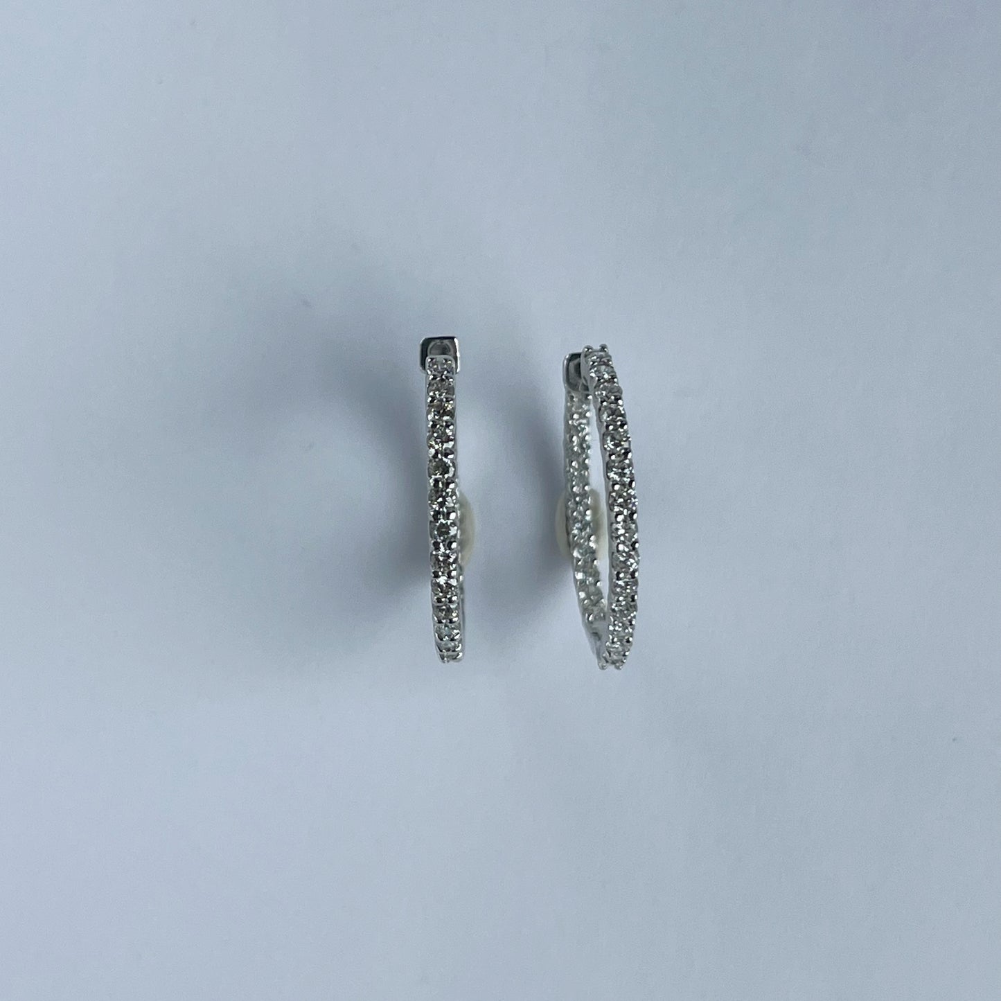 Argollas de plata con diamantes de laboratorio 1ctw