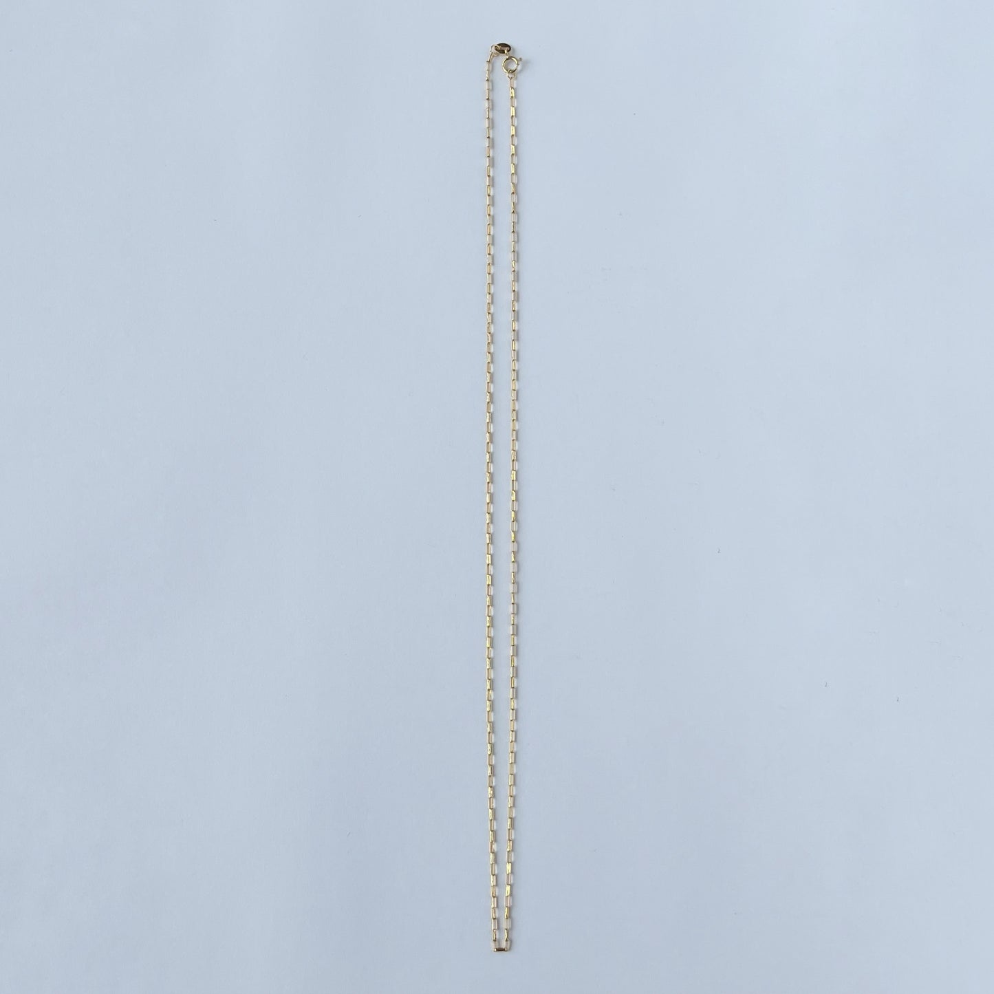 Cadena rectangular en oro amarillo 14k