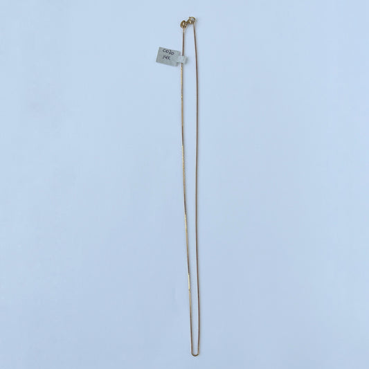 Cadena box en oro amarillo 14k