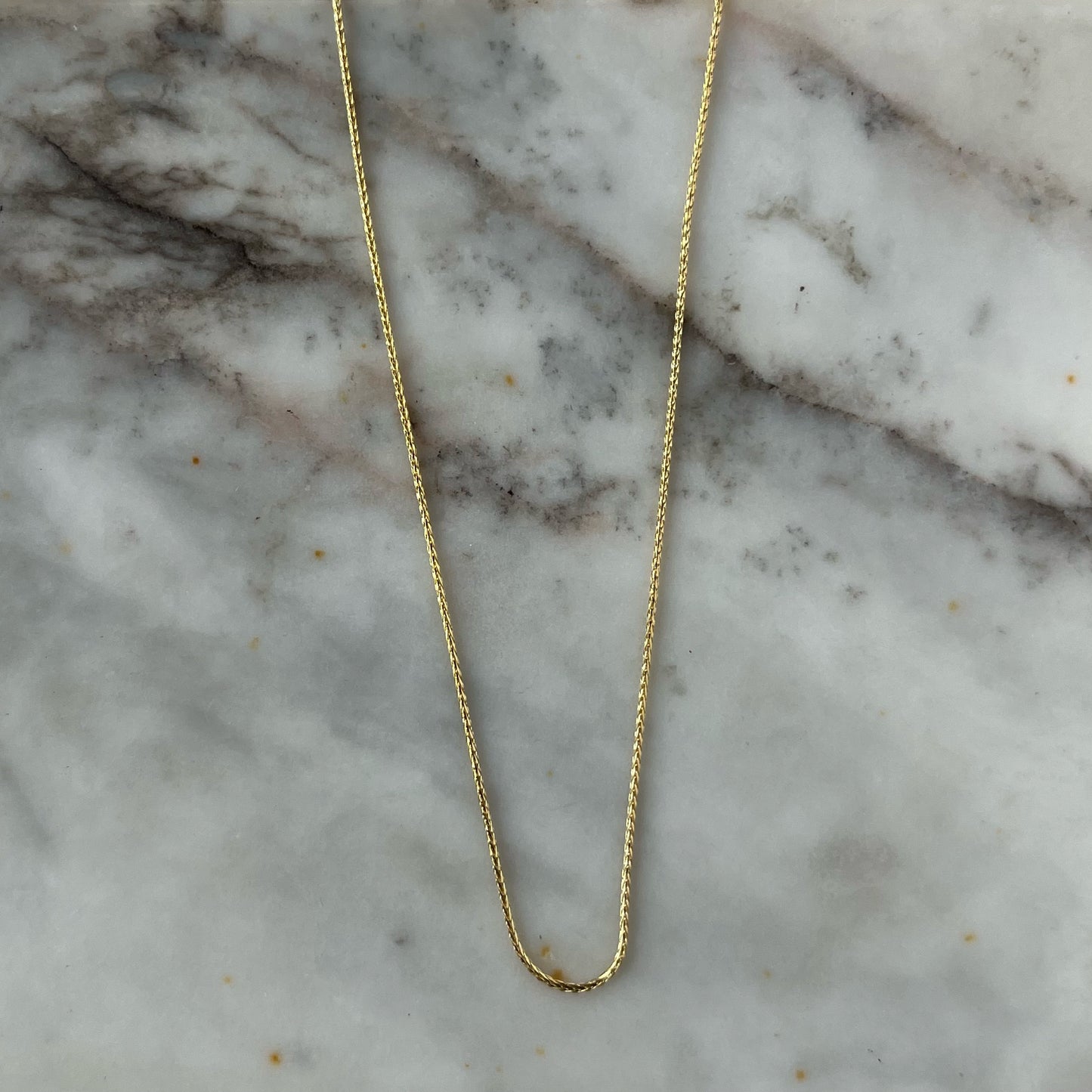 Cadena baby wheat oro amarillo 14k