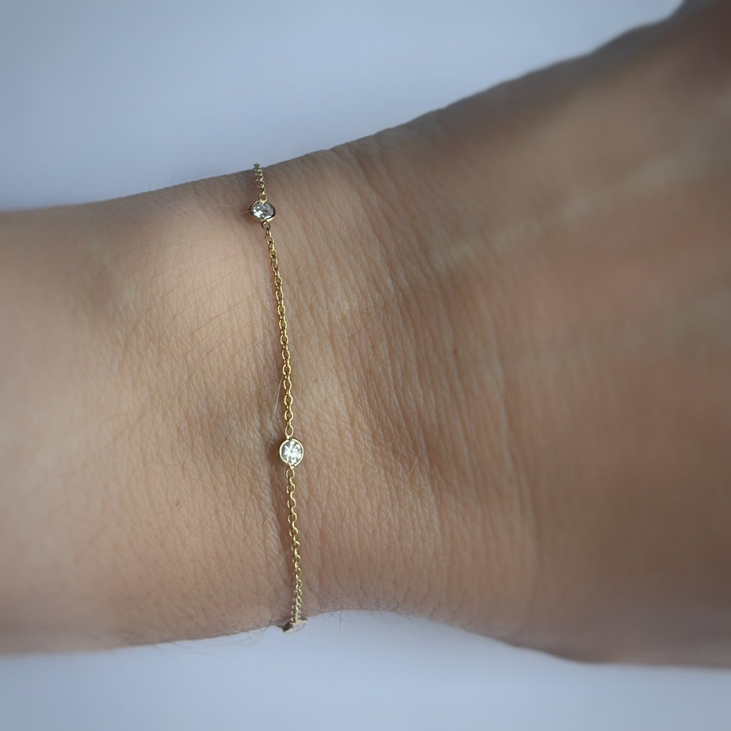 Pulsera diamond by the yard en oro amarillo 14k con 0.35ctw diamantes