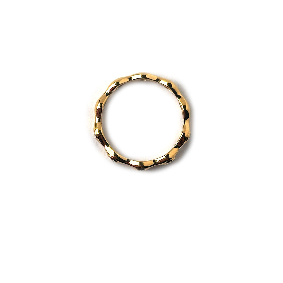 Anillo de plata con baño de oro y diamantes de laboratorio 0.24ctw