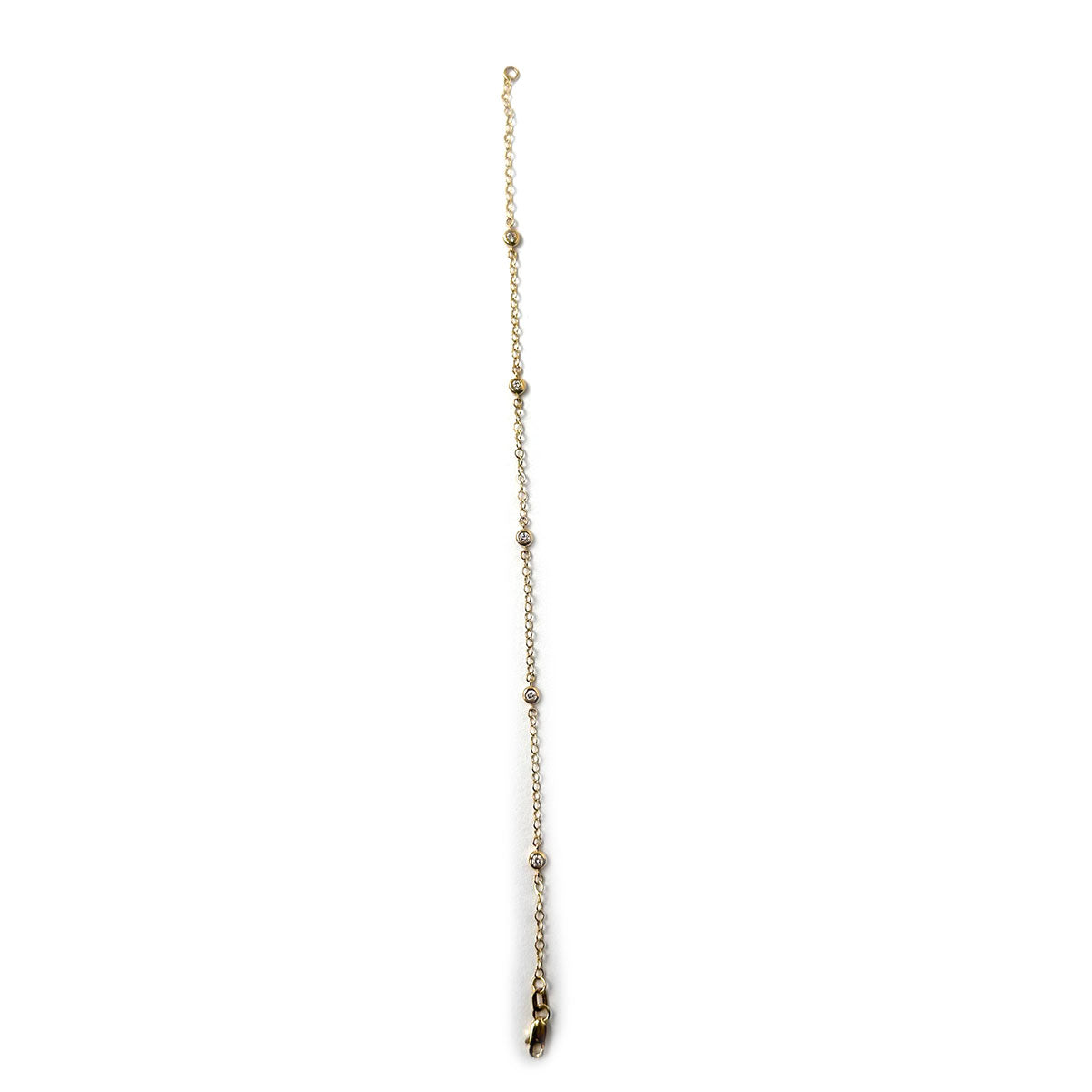 Pulsera diamond by the yard en oro amarillo 14k con 0.25ctw diamantes