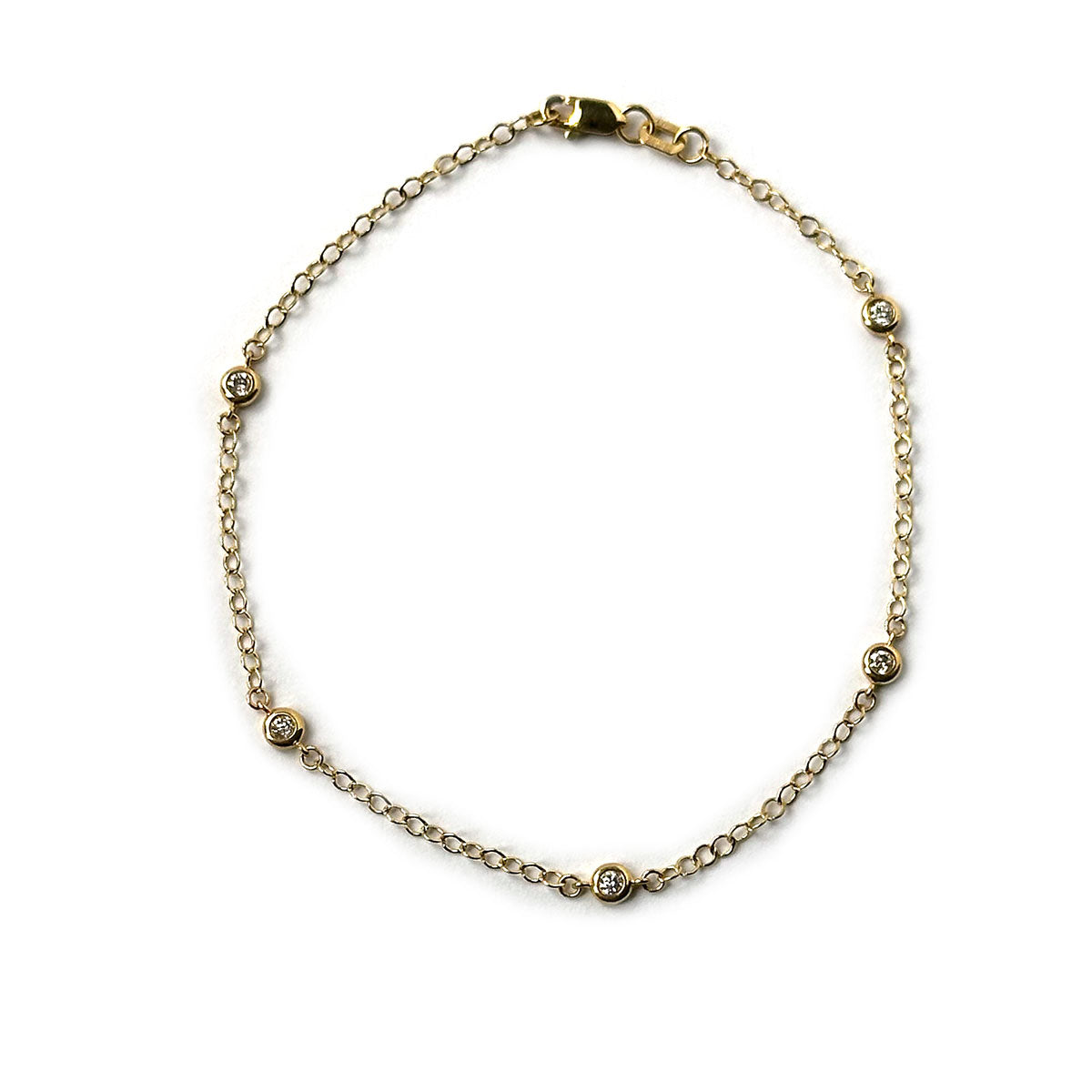 Pulsera diamond by the yard en oro amarillo 14k con 0.25ctw diamantes