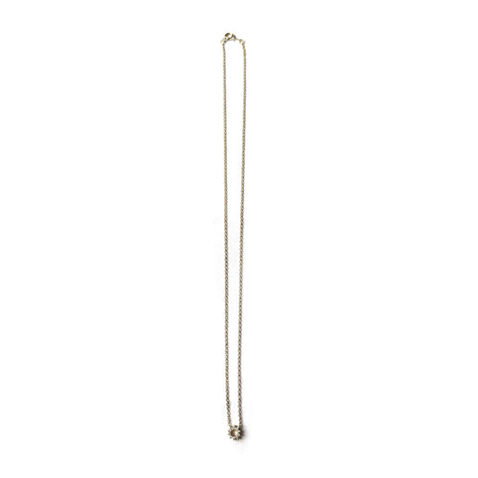 Collar en oro amarillo 10K con dije de círculo de diamantes de laboratorio 0.1ctw