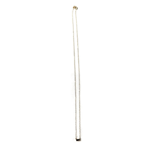 Collar en oro amarillo 14K con zafiro rectangular 0.15ct