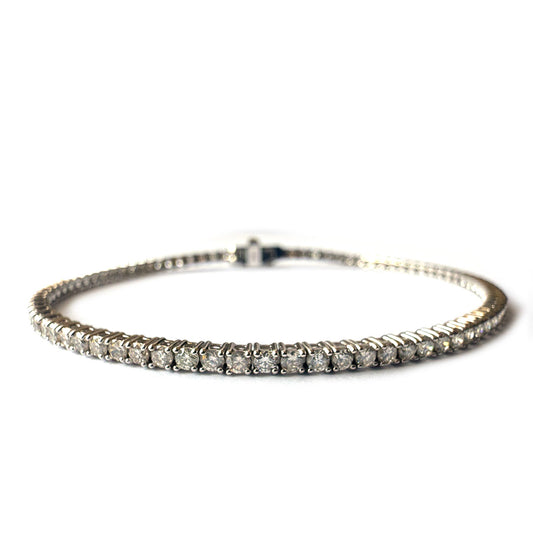 Pulsera tenis de plata con diamantes de laboratorio 5.5ctw