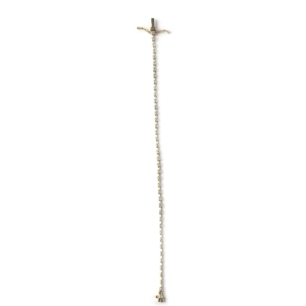 Pulsera tenis en oro amarillo 14K con diamantes espaciados 1.75ctw
