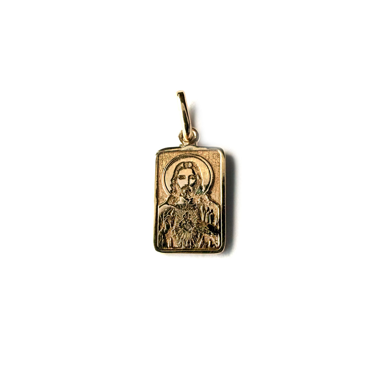 Dije escapulario en oro amarillo de 14k