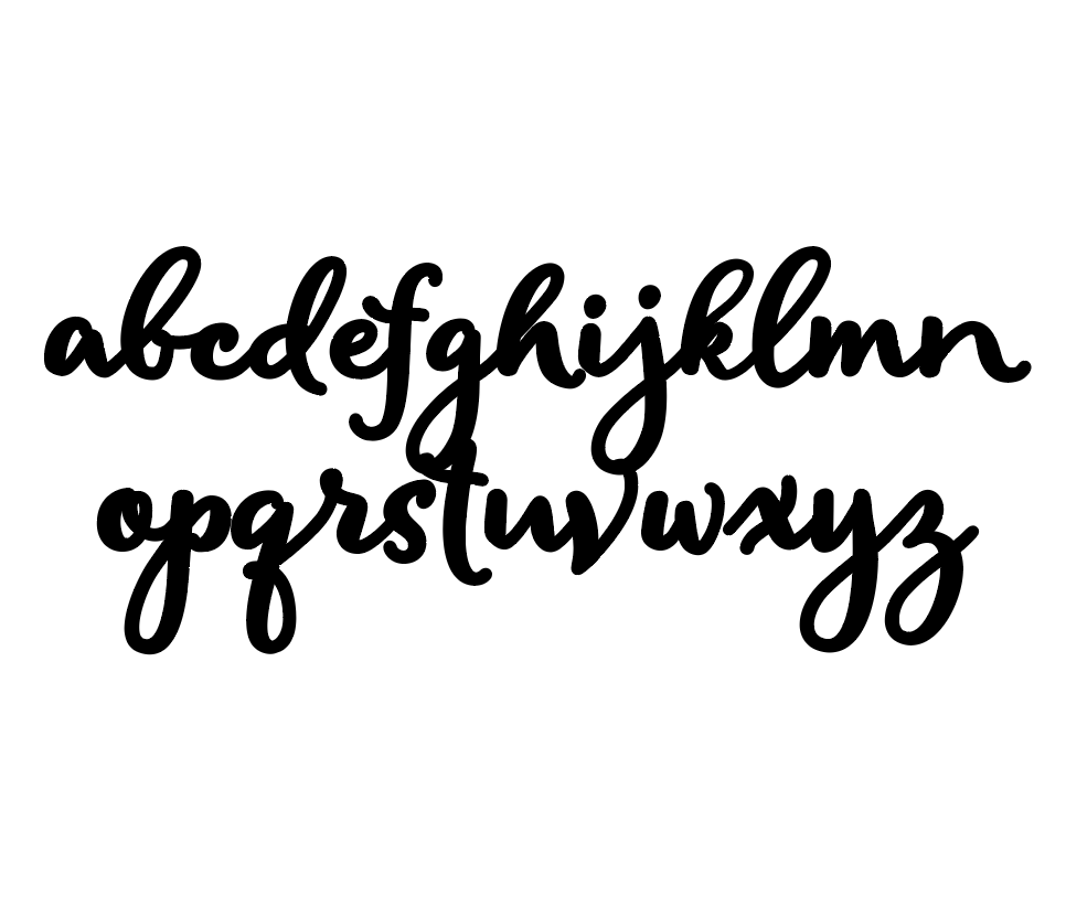 Dije letra cursiva minúscula