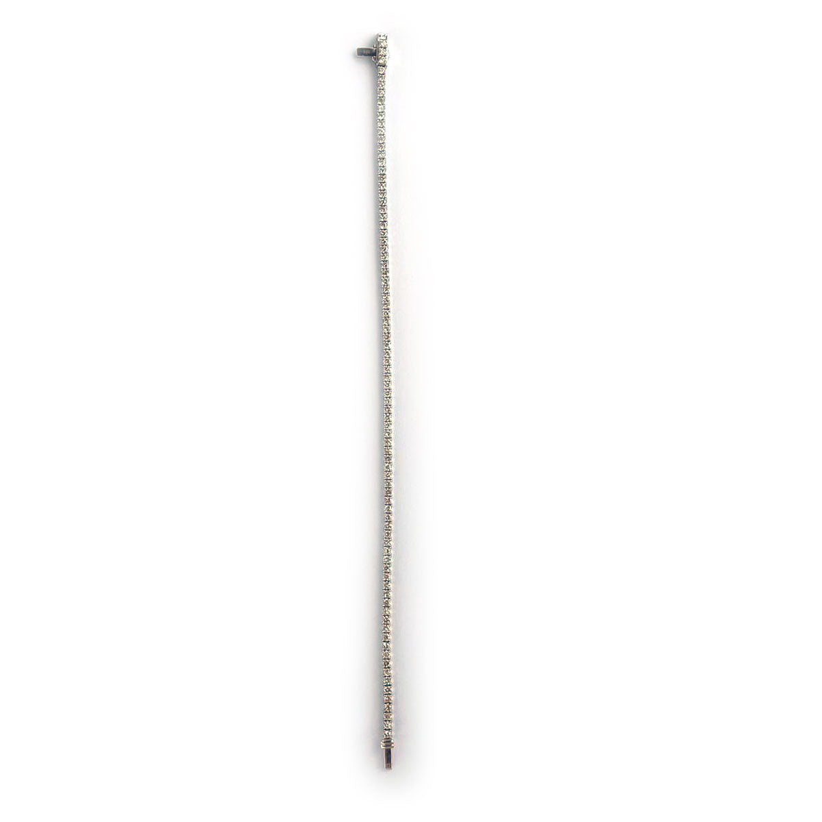 Pulsera tennis de oro blanco 14K con diamantes 2.40ctw