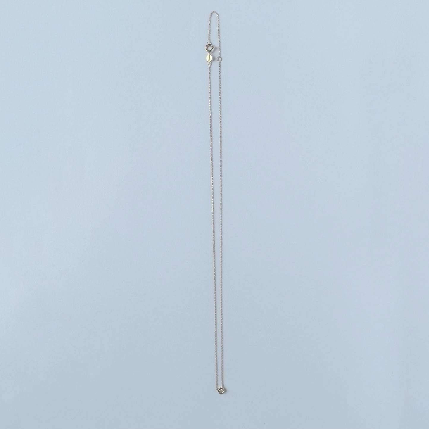 Collar en oro amarillo 14k con diamante biselado 0.05ct