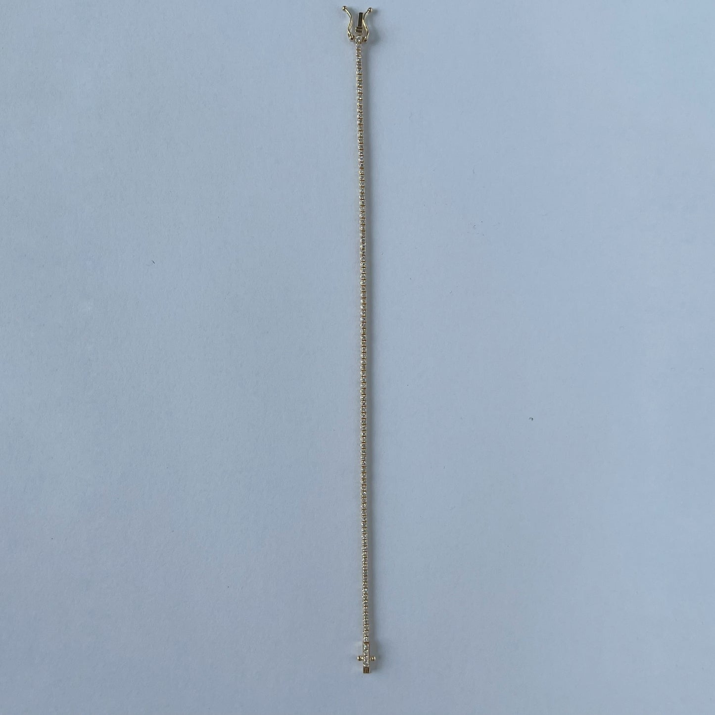 Pulsera tenis en oro amarillo 14k con 1ctw de diamantes