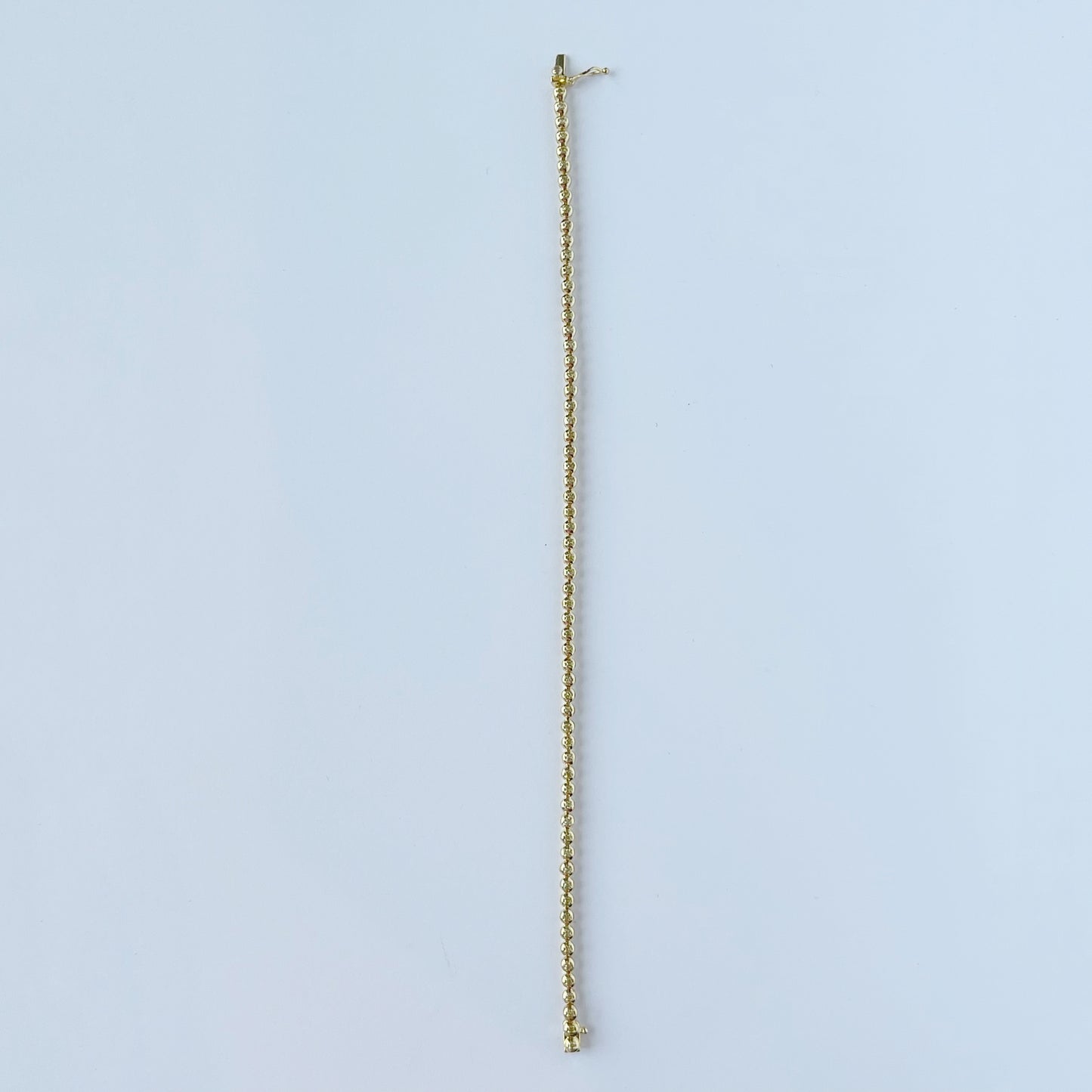 Pulsera de plata con baño de oro amarillo y diamantes amarillos 0.40ctw