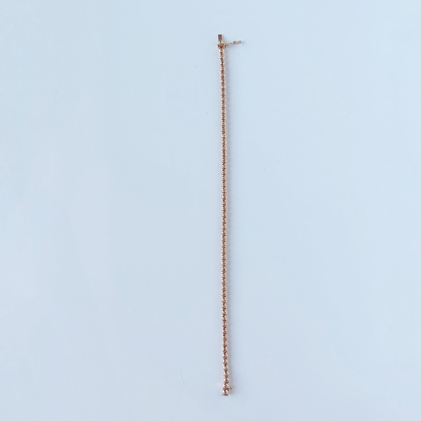 Pulsera de plata con baño de oro rosa y diamantes champagne 0.40ctw