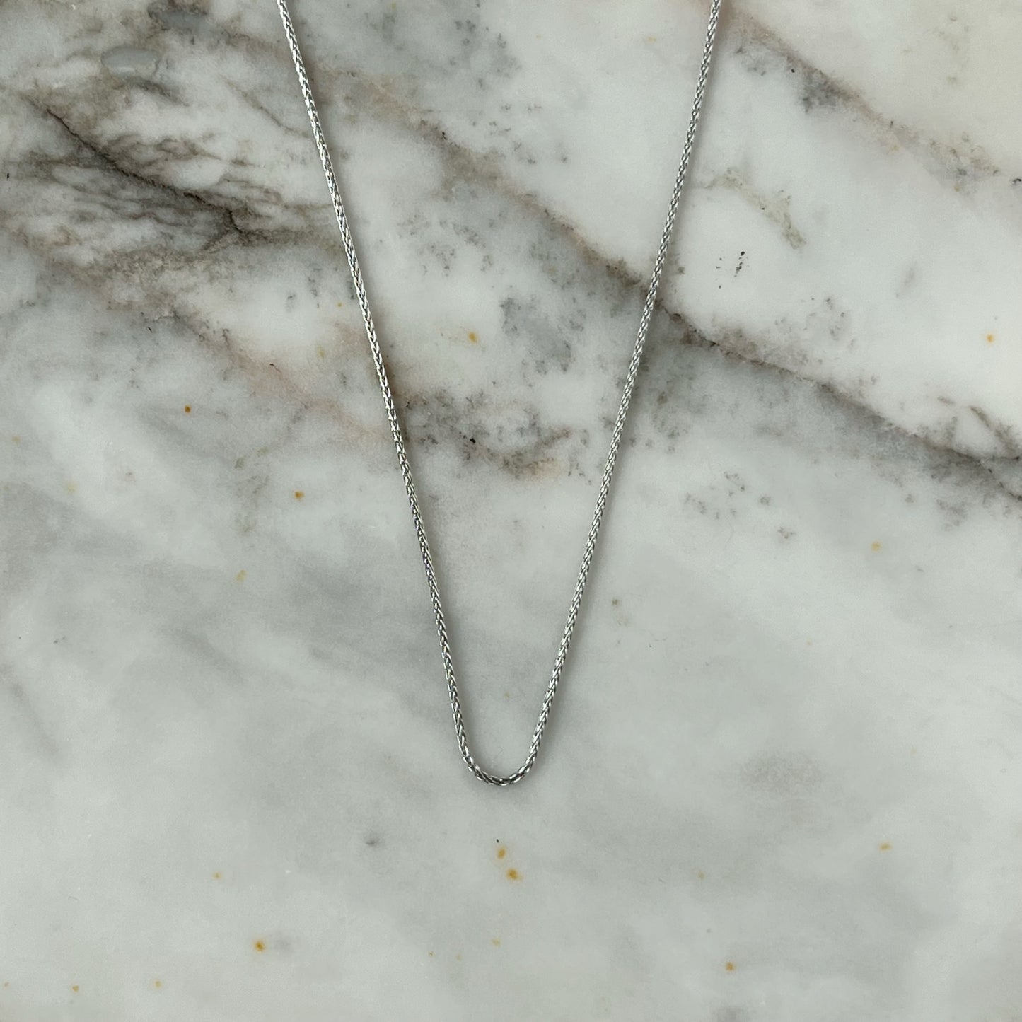 Cadena 14k blanco Baby wheat
