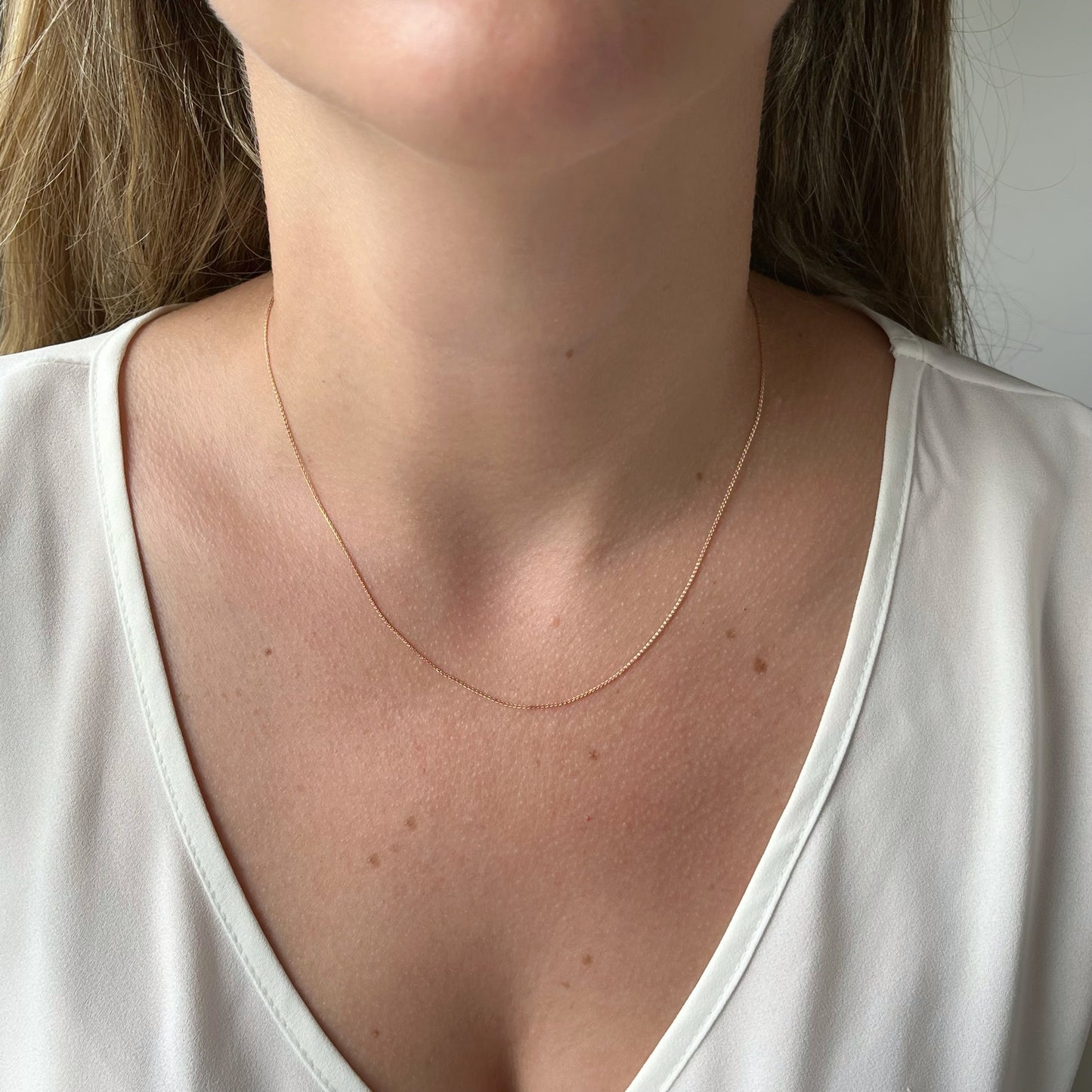 Cadena 14k rosa Baby wheat