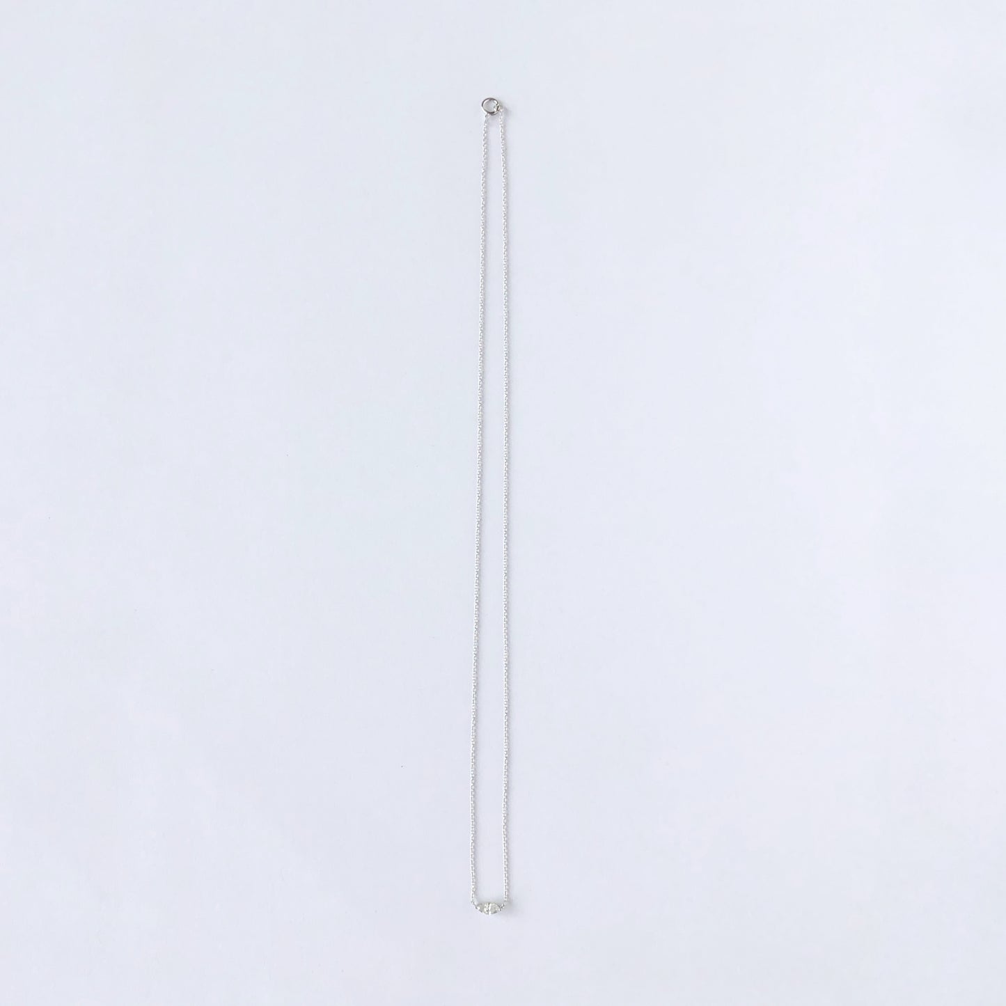 Collar de oro blanco 14k con diamante marquesa 0.25 ctw