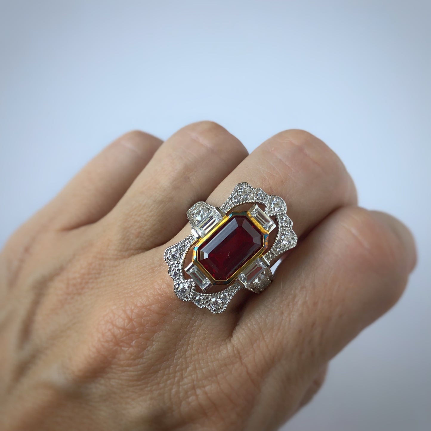 Anillo “Art Deco” en plata