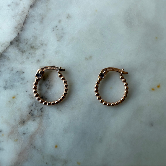 Argolla de bolitas mini en oro rosa 14K