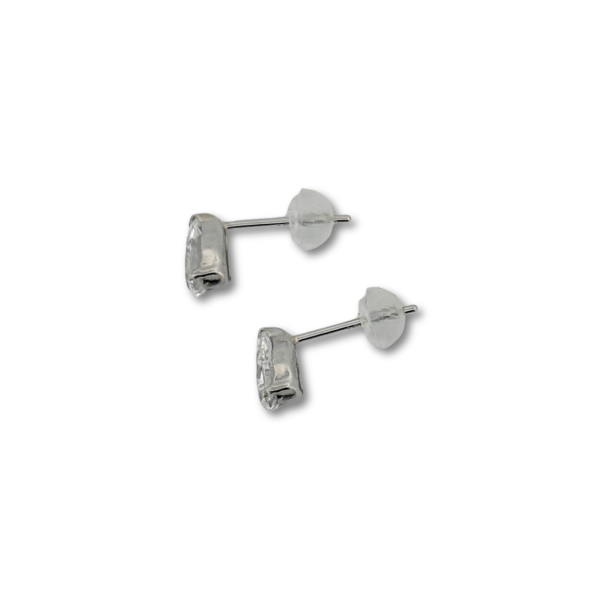 Aretes en platino studs de diamante de laboratorio pera 1ctw