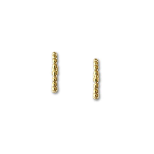 Argollas bolitas oro amarillo 14K