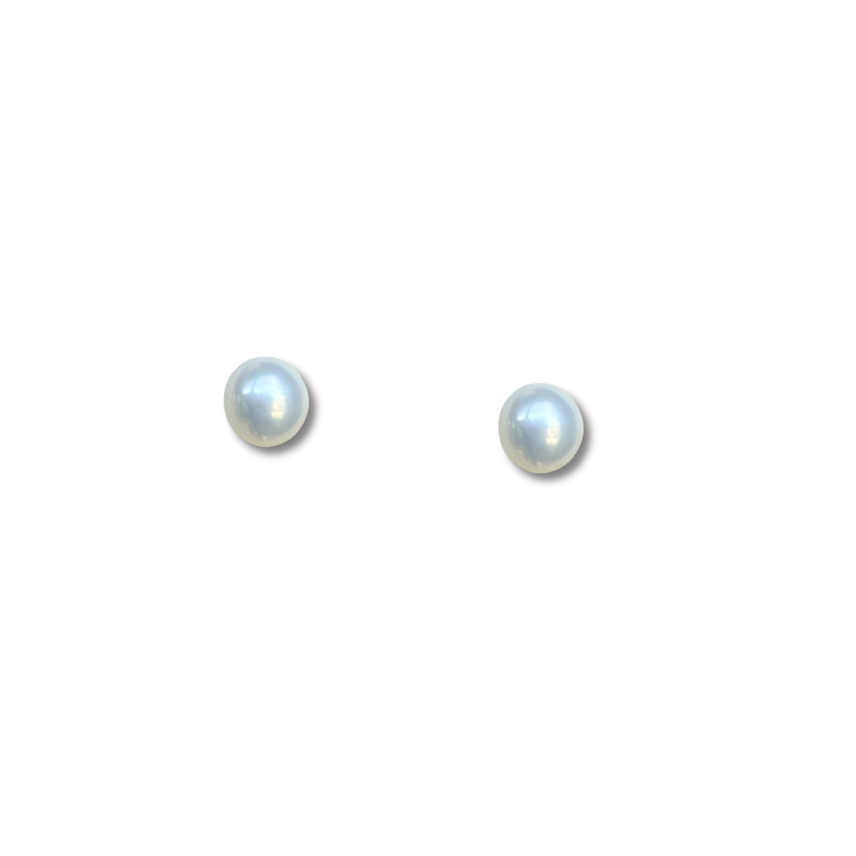 Aretes en oro amarillo 18k con perla 3mm con tope rosca