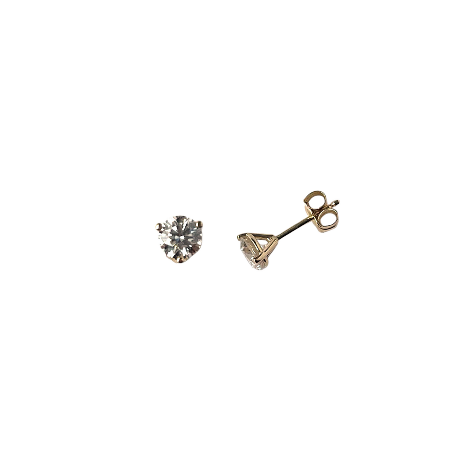 Aretes studs de diamantes de laboratorio 1ctw en oro amarillo 14k