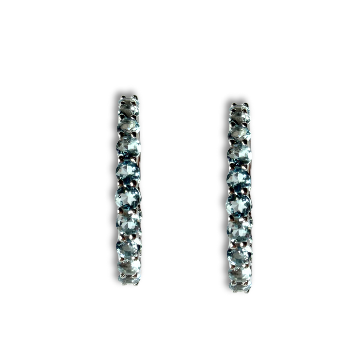 Argolla de plata con aquamarinas