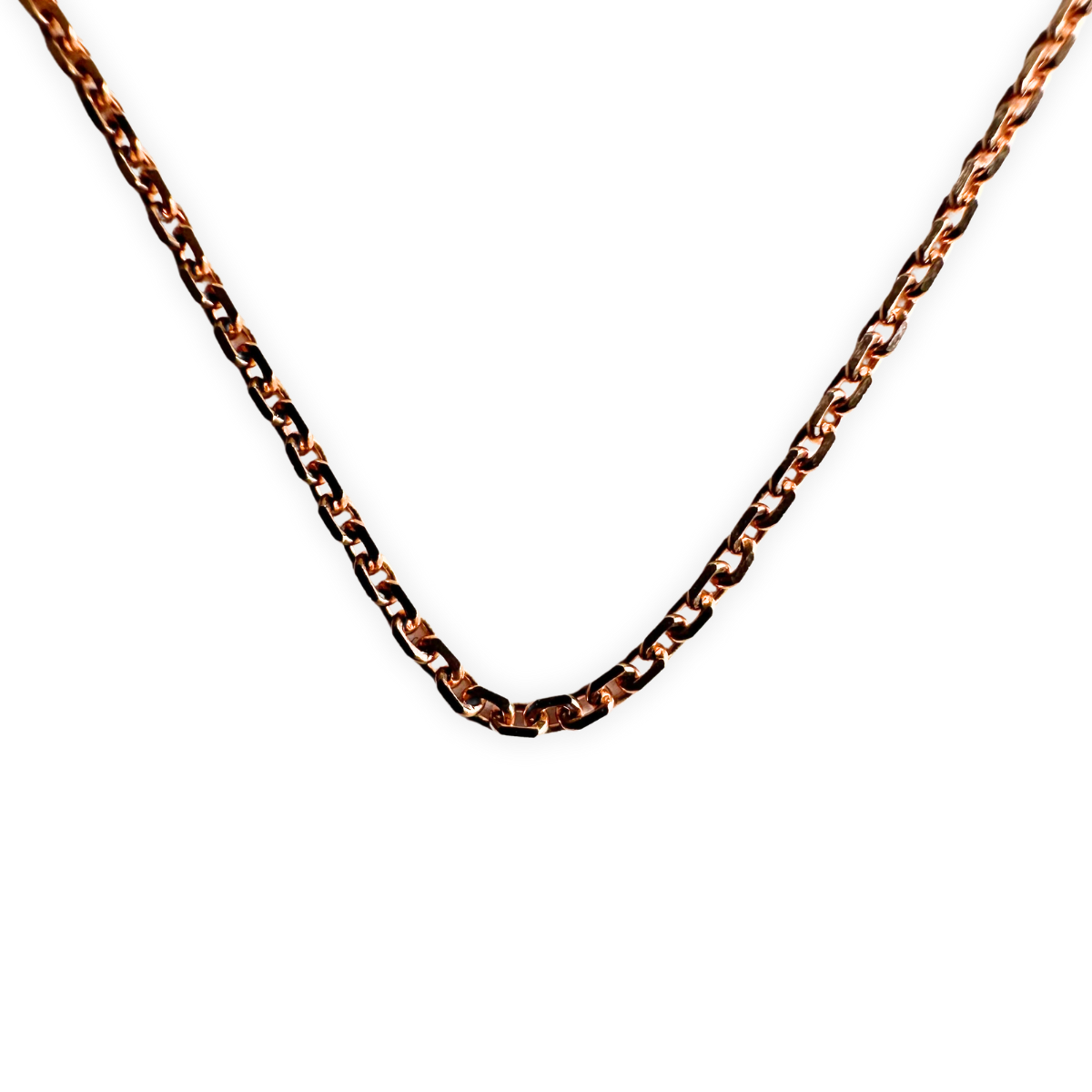 Cadena cable en oro rosa 14k