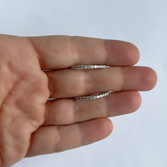 Argollas de plata con diamantes de laboratorio 1ctw