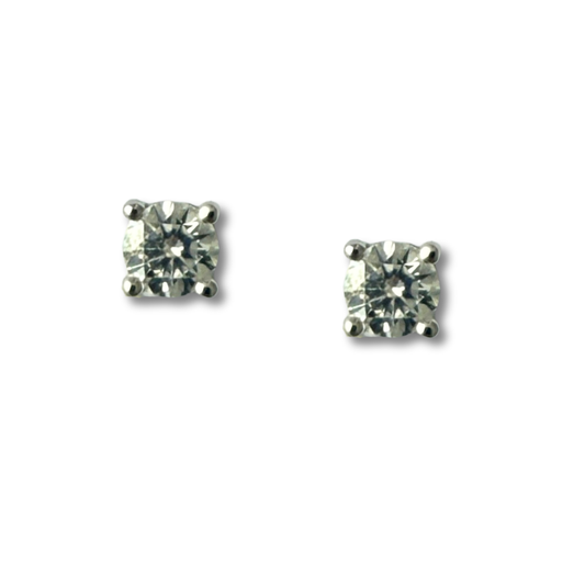 Aretes studs de diamante de laboratorio 0.50ctw en oro blanco 14k
