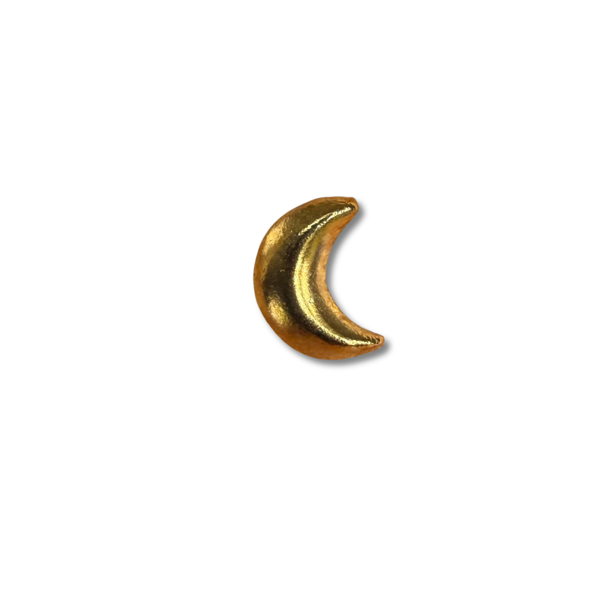 Piercing en oro amarillo 14 K de luna con tope rosca