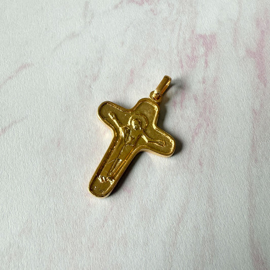 Cruz de la unidad pequeña en plata con baño de oro