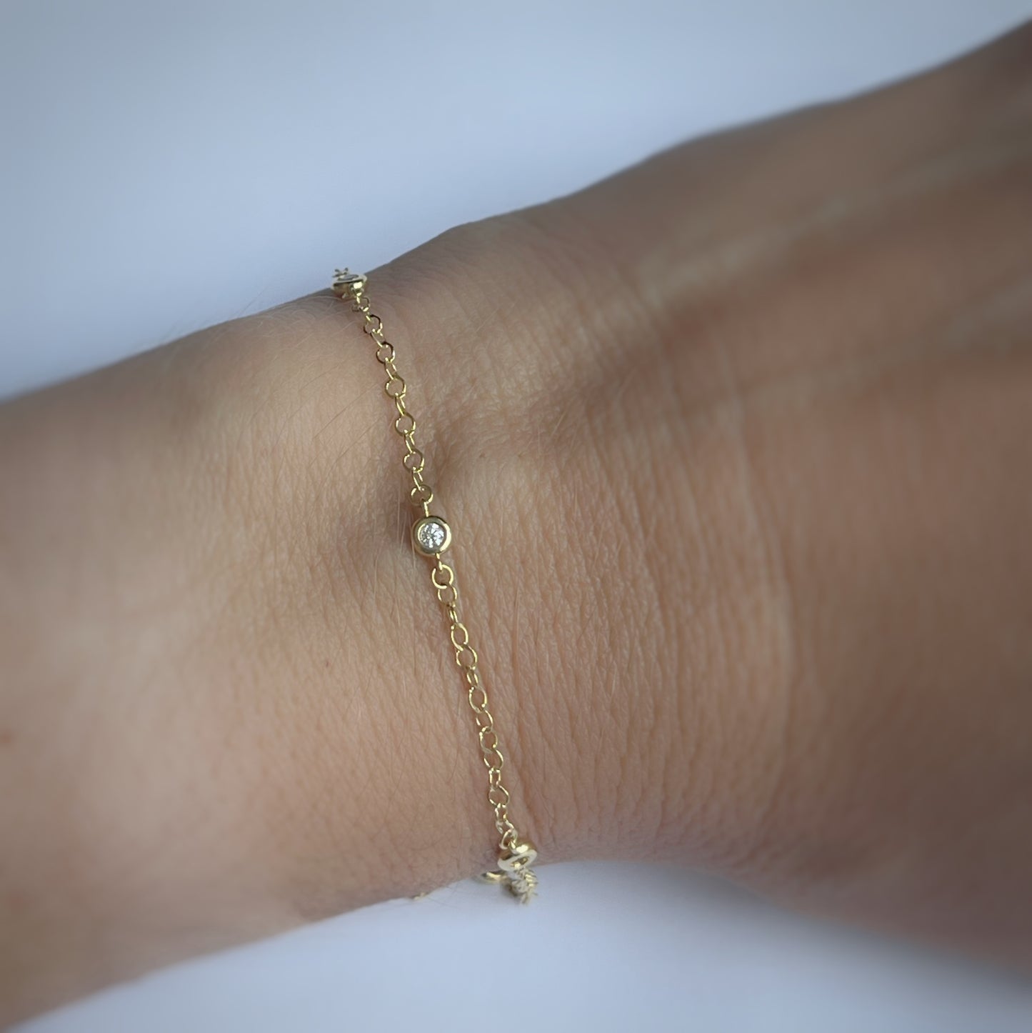 Pulsera diamond by the yard en oro amarillo 14k con 0.25ctw diamantes