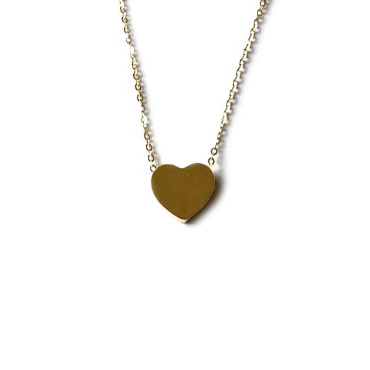 Collar en oro amarillo 14k con corazón