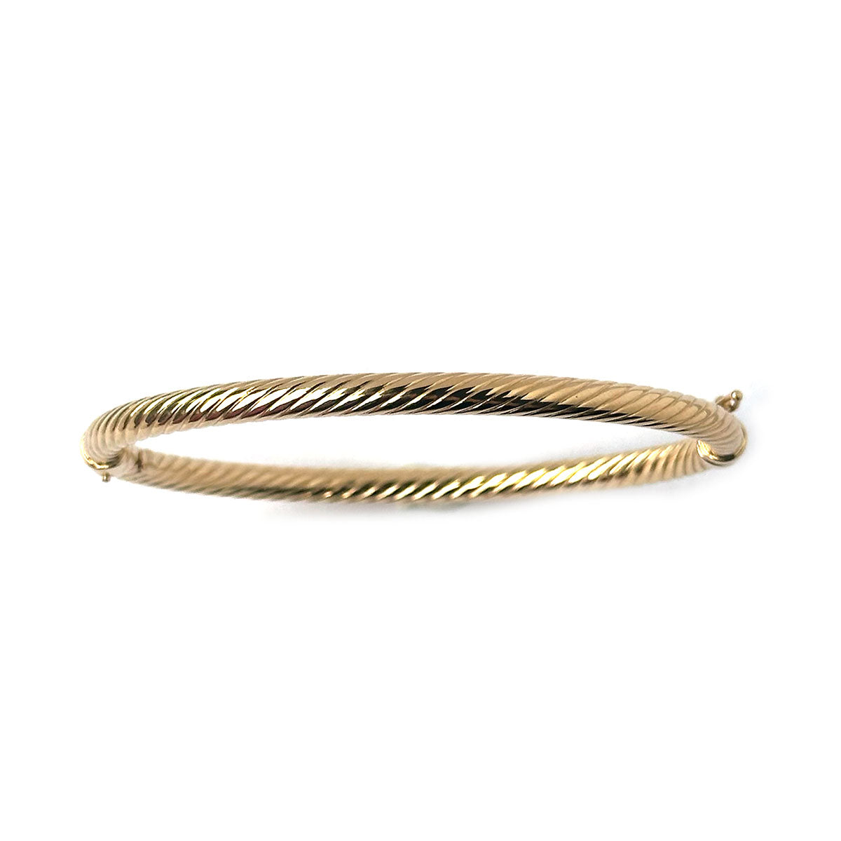 Pulsera caña entorchada en oro amarillo 14K